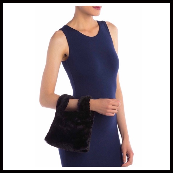 FRENCH CONNECTION BLACK MINI BAG WRISTLET A3C - Picture 5 of 8